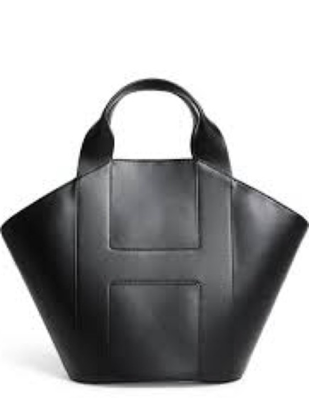 Harrods Black Structured Tote with Top Handles